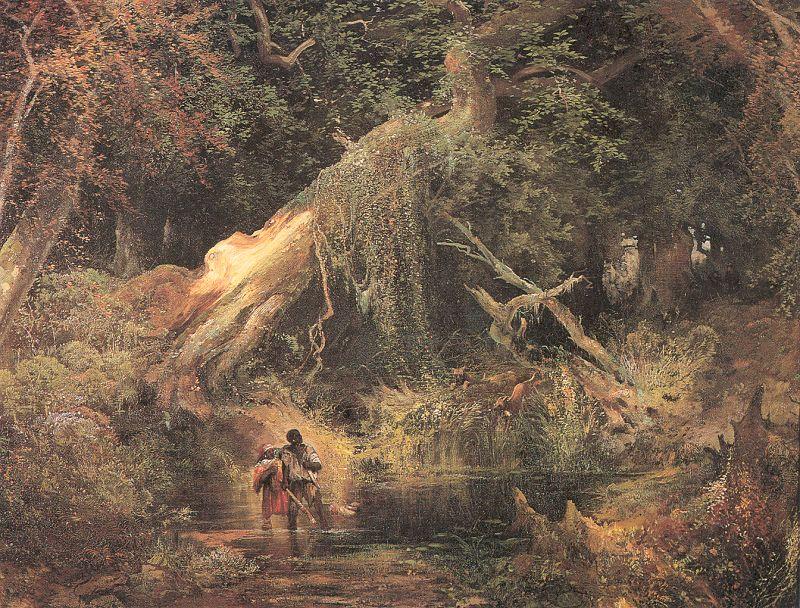 Moran, Thomas Slaves Escaping Through the Swamp china oil painting image